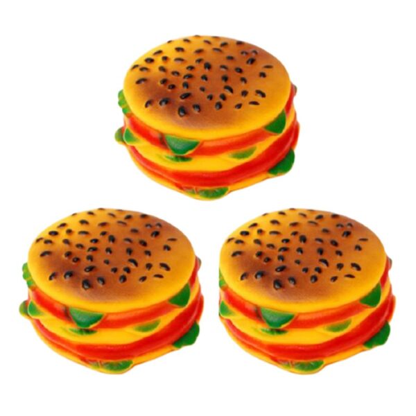 15094651835 hamburguer p brinquedo borracha p cachorro mordedor atacado pet shop202 Hambúrguer Borracha Pet 7 cm c/ Som Brinquedo para Cachorro Atacado