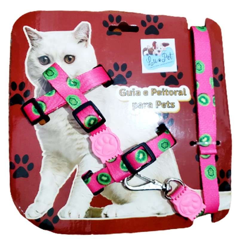 Peitoral Com Guia Para Gatos FreeFaro Stars Pink M - Bicho Bacana Petshop -  Tudo o que o seu pet precisa em um só lugar!