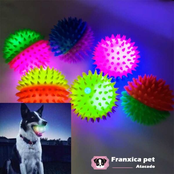 15101392940 bola led pet capa 1 Bola Led c/ Luz e Apito p/ Cachorro Cães e Gatos Atacado Pet Shop