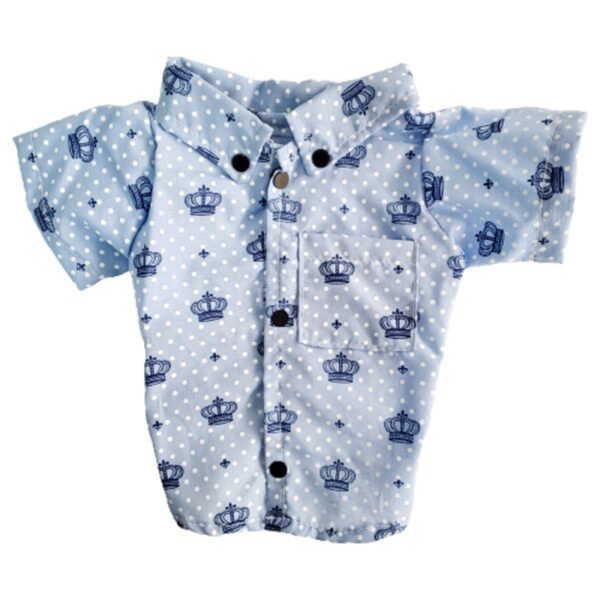 15191339390 Camisa principe azul coroa para caes atacado pet shop Roupa Pet Macho Nº 0 ao 6 estampas variadas