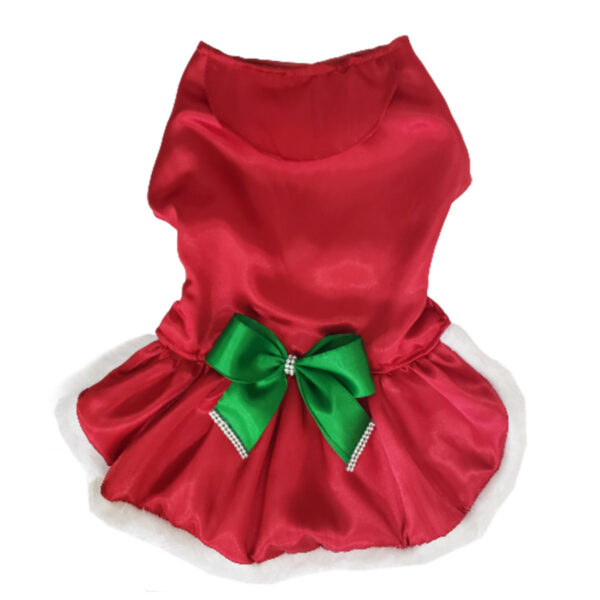 15236325384 Vestido20vermelho20mamae20noel20laco20verde20roupa20de20natal20para20cachorro20atacado2001 Vestido Pet Nº 0 ao 6 estampas variadas