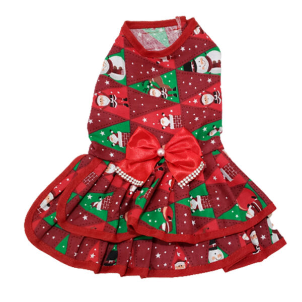 15236325446 Vestido20vermelho20papai20noel20roupa20de20natal20para20cachorro20atacado01 Vestido Pet Nº 0 ao 6 estampas variadas