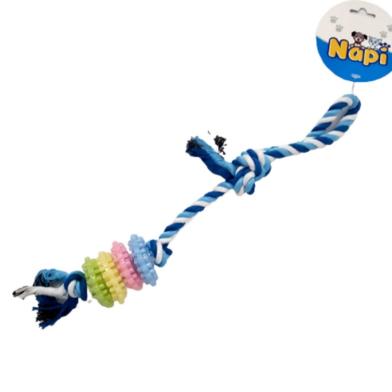 Corda Anéis Coloridos de Borracha Brinquedo p/ Cachorro Atacado Pet - Image 5