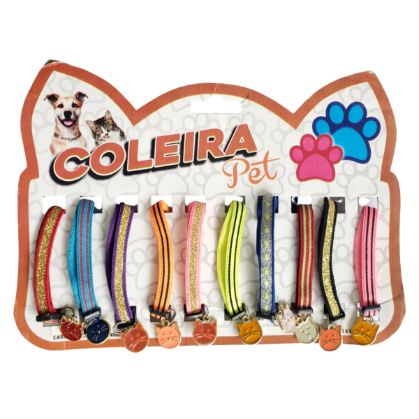 Coleira p/ gato pingente cartela 10 unidades - Image 3